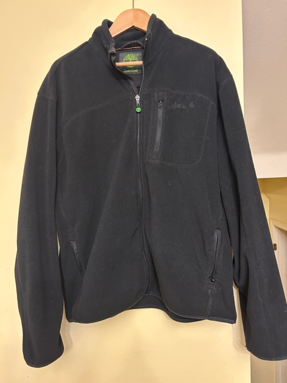 Timberland Black Full‑Zip Fleece Jacket